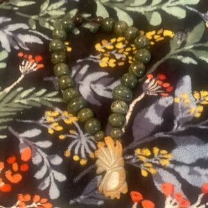 Handmade jade necklace. Handmade in Nicaragua. Indigenous people